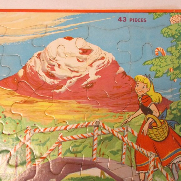 Vintage 1955 Milton Bradley MB Child's Candy Land Tray Jigsaw Puzzle - Picture 6 of 7